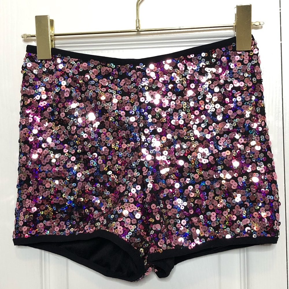 Multicolor sequin hot shorts